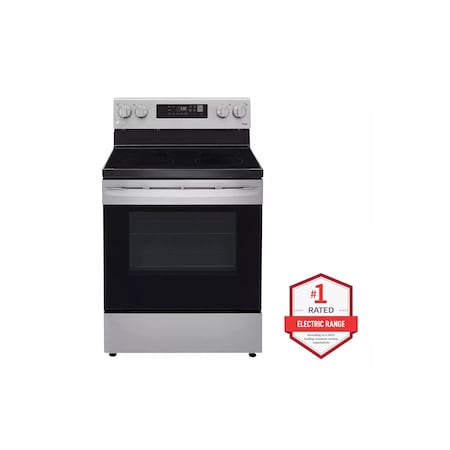 Lg 30-in. ThinQ 6.3 cu. ft. Electric Range with Dual Elements and Easy Clean Oven LREL6321S